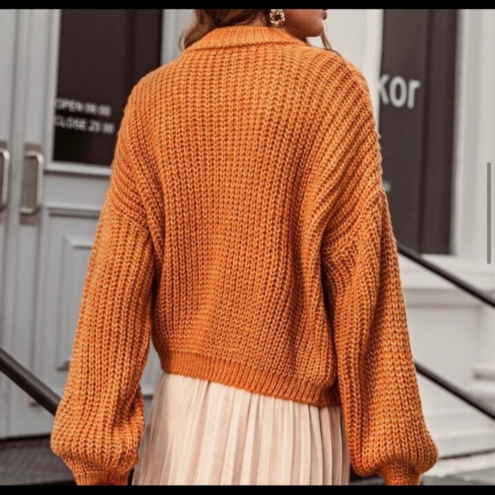 New! Clearance🔥Chunky Knit Roomy wide collared Sweater - Picture 8 of 8